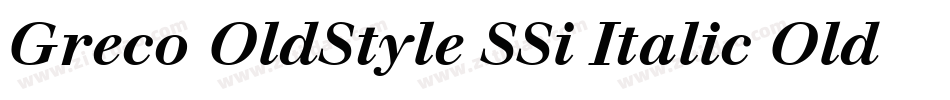 Greco OldStyle SSi Italic Old Style Figures字体转换
